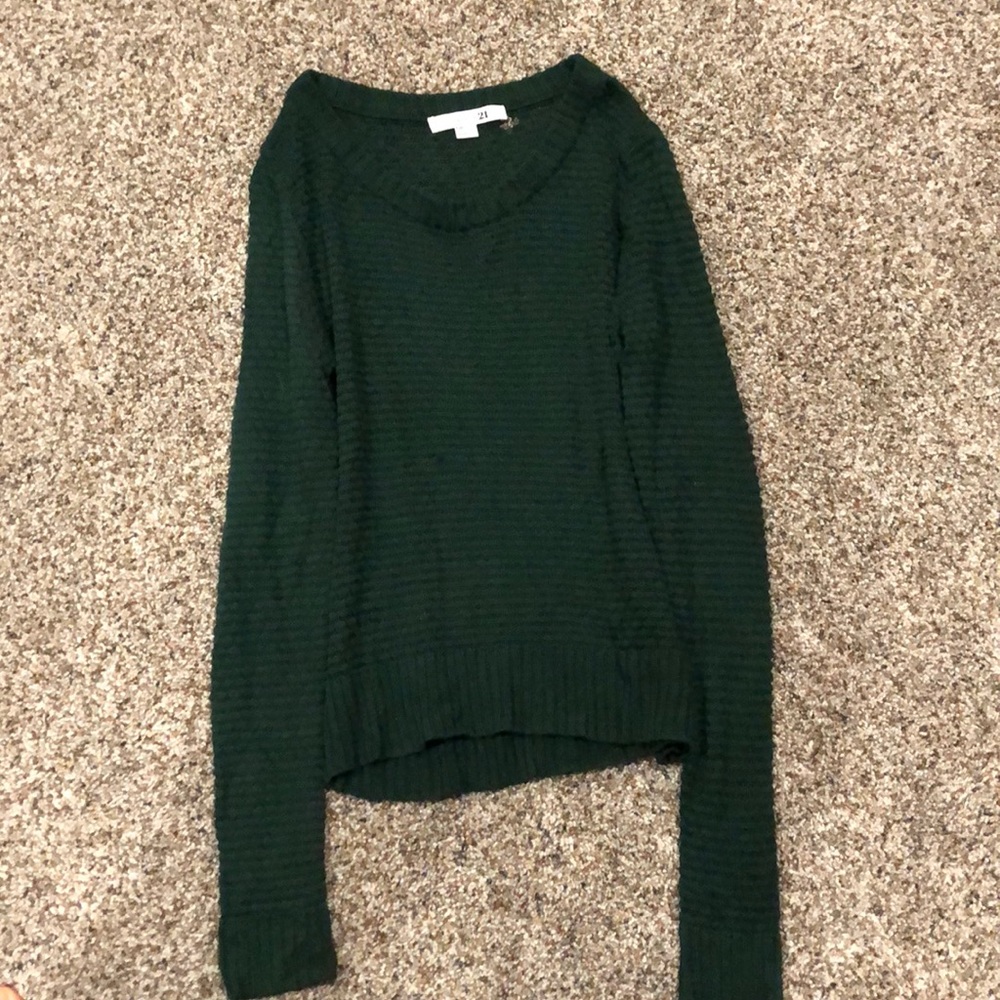 Green knit sweater